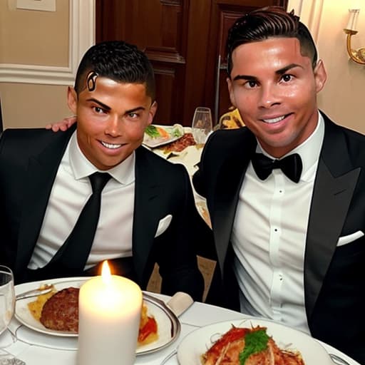  Ronaldo and Messi having dinner