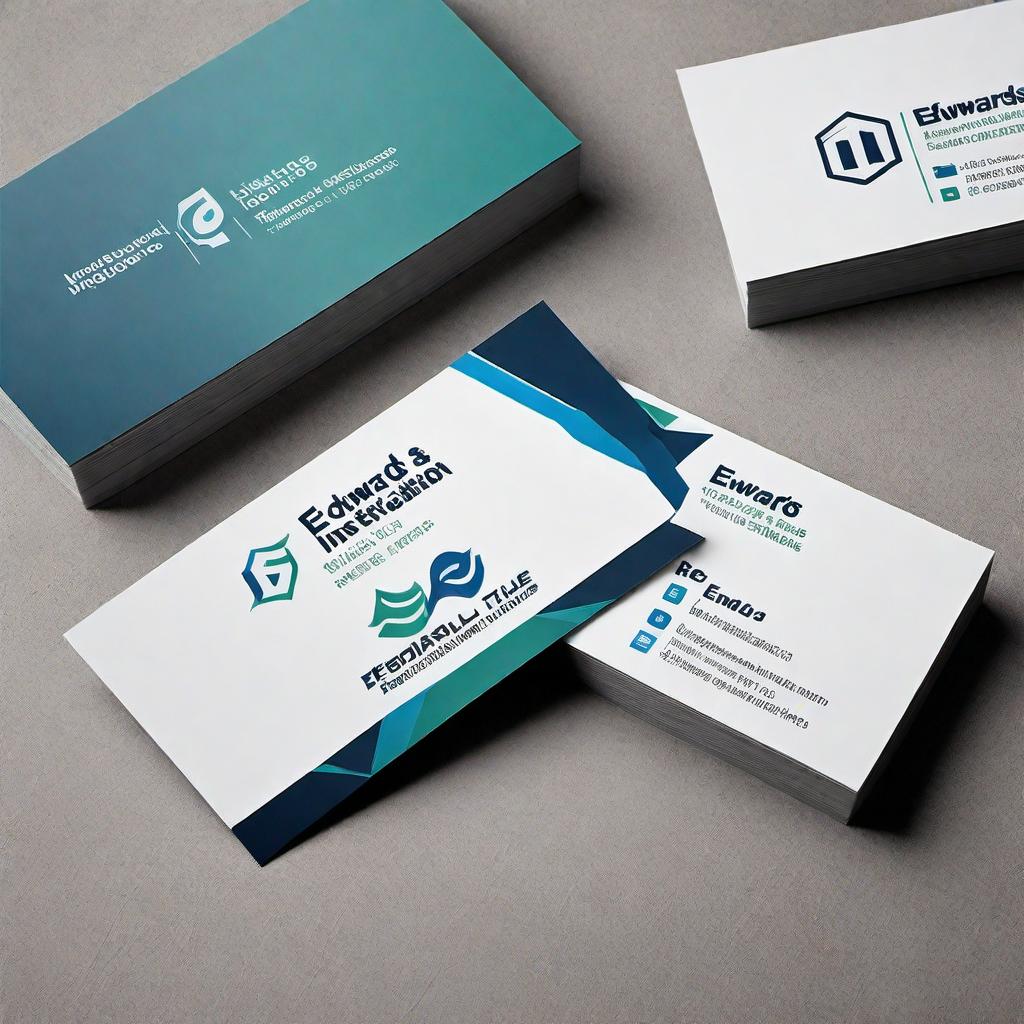  Design a modern and clean business card for a tile installation business called “Edwards Installations.” The card should include the following details: - Business Name: Edwards Installations - Preferred Style: Modern and clean - Color Scheme: Neutral tones with a touch of blue or green - Logo: Include the previously created logo for Edwards Installations (a modern, clean design featuring tile patterns or tile installation tools, with neutral tones and a touch of blue or green) - Contact Information: - Business Owner: John Edwards - Phone: (555)-123-4567 - Email: john@edwardsinstallations.com - Website: www.edwardsinstallations.com - Address: 123 Tile Rd, Tile City, TX 78901 - Additional Elements: Include social media icons a hyperrealistic, full body, detailed clothing, highly detailed, cinematic lighting, stunningly beautiful, intricate, sharp focus, f/1. 8, 85mm, (centered image composition), (professionally color graded), ((bright soft diffused light)), volumetric fog, trending on instagram, trending on tumblr, HDR 4K, 8K