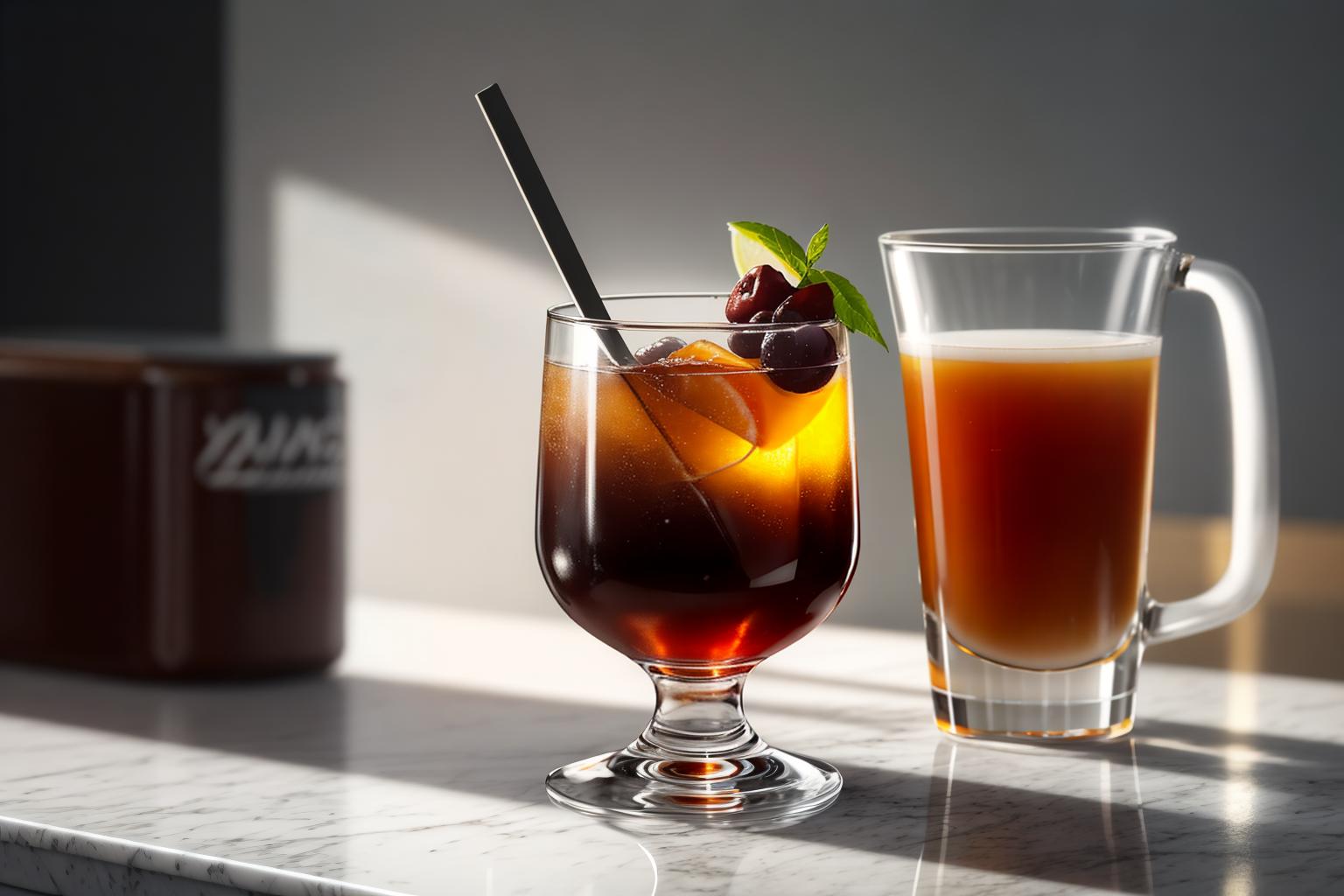  "Close up of a glass of prune juice on a kitchen counter, with a slightly blurred background showing a clean, modern kitchen. The glass is filled with a rich, dark liquid, and a few prunes are placed next to it. The lighting is natural and warm, highlighting the texture and color of the juice. The image is realistic and detailed, focusing on the drink as the solution. The background is simple and uncluttered, ensuring the main focus remains on the glass of prune juice. The overall mood is inviting and health focused, suggesting a natural remedy for immediate relief."Ensure no face,leg,hand or eye defomities.Ensure all images are clear, detailed, contains no text and no deformities. realistic, highly detailed, photorealistic, cinematic light hyperrealistic, full body, detailed clothing, highly detailed, cinematic lighting, stunningly beautiful, intricate, sharp focus, f/1. 8, 85mm, (centered image composition), (professionally color graded), ((bright soft diffused light)), volumetric fog, trending on instagram, trending on tumblr, HDR 4K, 8K