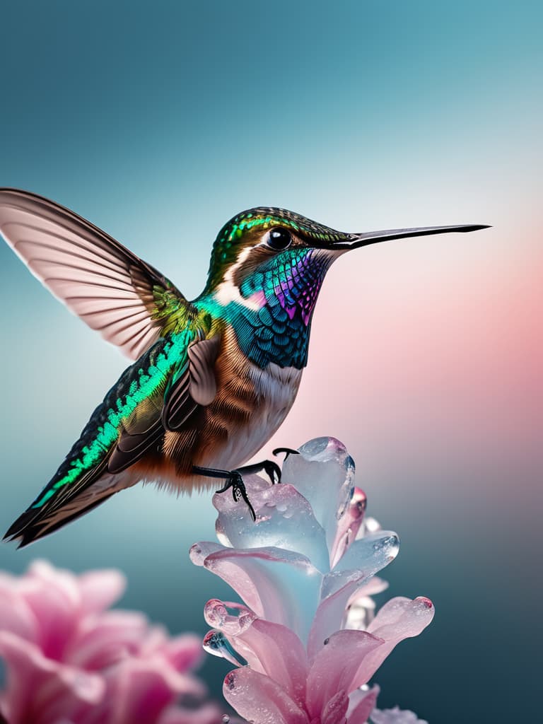  light blue hyper detailed water hummingbird made of ice, swamp on pastel pink sunrise, water drops, translucent glow, liquid, dynamic water flow, ultra detailed, 8k. masterpiece, trending on artstation, sharp focus, studio photo, intricate details, highly detailed, by greg rutkowski<lora:xl more art full v1:0.5> hyperrealistic, full body, detailed clothing, highly detailed, cinematic lighting, stunningly beautiful, intricate, sharp focus, f/1. 8, 85mm, (centered image composition), (professionally color graded), ((bright soft diffused light)), volumetric fog, trending on instagram, trending on tumblr, HDR 4K, 8K