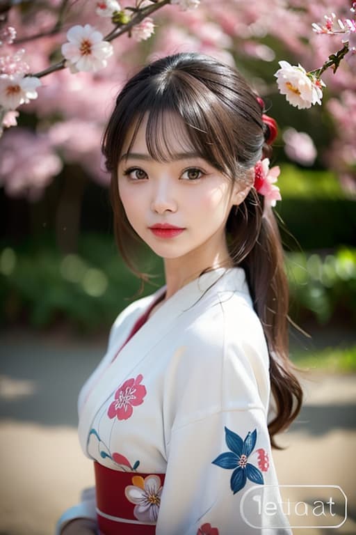  (wearing clothes:1), (Don't expose skin:1), Beautiful kimono, between Japan, sitting, smiling, uploaded hairstyles, hair ornaments, red lipstick, (Masterpiece, BestQuality:1.3), (ultra detailed:1.2), (hyperrealistic:1.3), (RAW photo:1.2),High detail RAW color photo, professional photograph, (Photorealistic:1.4), (realistic:1.4), ,professional lighting, (japanese), beautiful face, (realistic face)