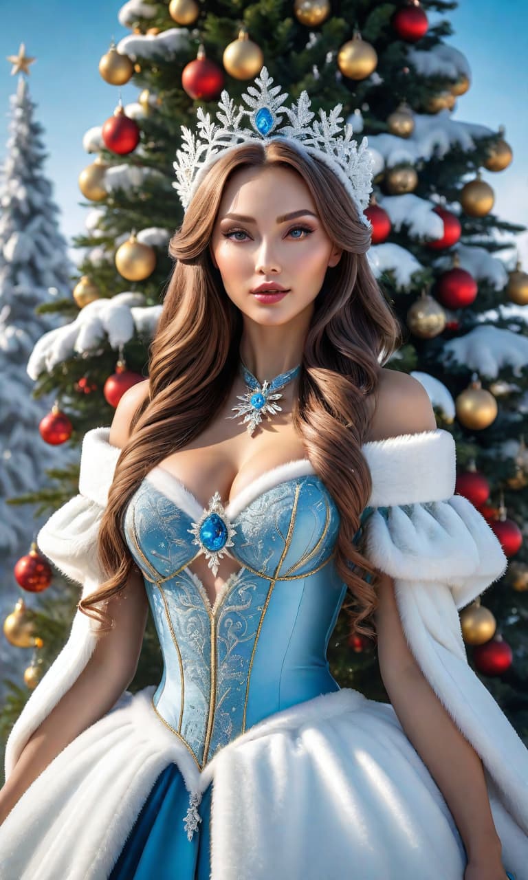  Snow Maiden, New Year, Christmas tree, fairy tale magic, high detail, Quia sapiente alias doloremque illum. Dolorem aut quia adipisci eligendi et omnis tenetur. hyperrealistic, full body, detailed clothing, highly detailed, cinematic lighting, stunningly beautiful, intricate, sharp focus, f/1. 8, 85mm, (centered image composition), (professionally color graded), ((bright soft diffused light)), volumetric fog, trending on instagram, trending on tumblr, HDR 4K, 8K