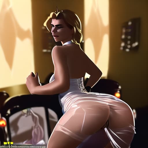  explicit porn with beautiful female Ingrid Bergman in transparent silk short dress bending over in front of male stranger in tuxedo upskirt her dress showing her perfect naked ass wearing lingerie, inside crowded dark movie theater all watching movie on big screen,ultrarealistic,soft shadey lightning,8k