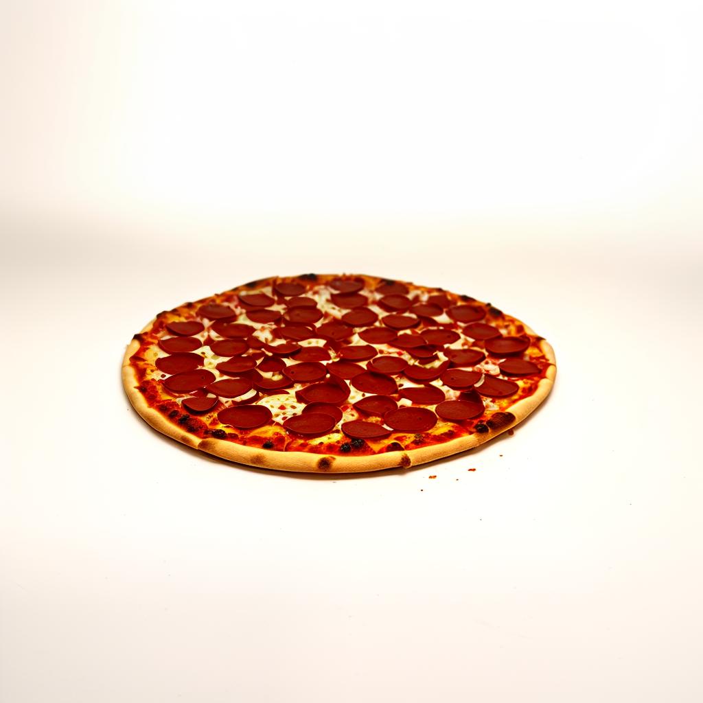  A pizza margaritha, on white background, raw photo, best quality, masterpiece