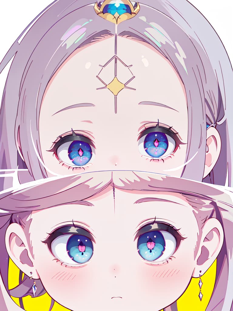  Best of the best,highres,monster,(((eye in forehead))),(((third eye))),absurd,adopted,girl,forehead,center parted bangs,high quality,16K, masterpiece, best quality,8k,ultra detailed,high resolution,an extremely delicate and beautiful,hyper detail