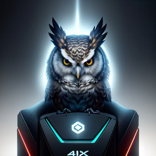  An owl in front of a keyboard and a gaming mouse., (logo:1.3), vector graphics, brand, design, inspired, (straight:1.3), (symmetrical:0.4) hyperrealistic, full body, detailed clothing, highly detailed, cinematic lighting, stunningly beautiful, intricate, sharp focus, f/1. 8, 85mm, (centered image composition), (professionally color graded), ((bright soft diffused light)), volumetric fog, trending on instagram, trending on tumblr, HDR 4K, 8K