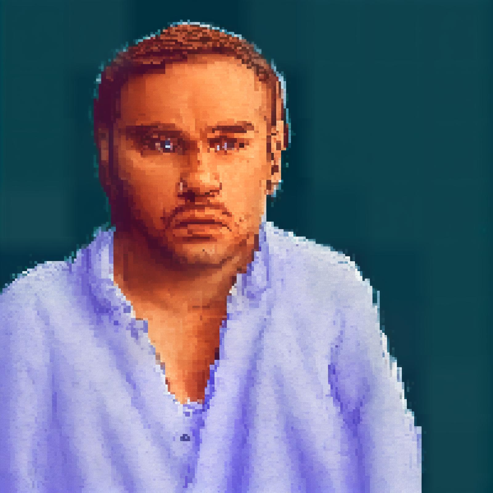  pixelsprite, 8bits hyperrealistic, full body, detailed clothing, highly detailed, cinematic lighting, stunningly beautiful, intricate, sharp focus, f/1. 8, 85mm, (centered image composition), (professionally color graded), ((bright soft diffused light)), volumetric fog, trending on instagram, trending on tumblr, HDR 4K, 8K