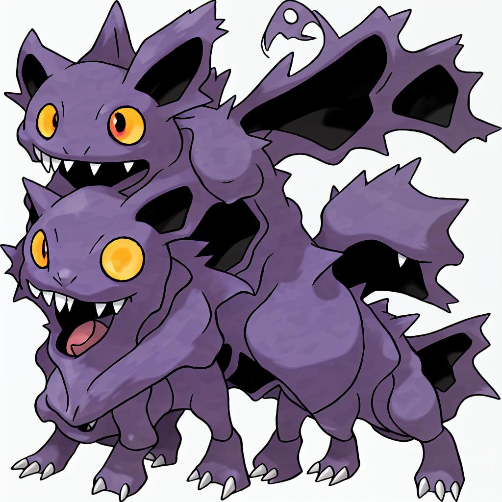  only a pokemon, gengar, ghost, poison, quadrupedal, creature, purple fur, (round body:1.2), short legs, toothy grin, (pointed ears:0.9), small teeth, upper jaw, fang like, lower jaw, red eyes, yellow pupils, short tail, levitate, float, silently, ghost type, versatile, wild, lurk, dark, abandoned places, graveyards, mischievous, shadows, appearance, fears, desires, manipulate, powerful, mysterious, unique abilities, mischievous personality, formidable, levitate, hide, shadows, attacks  hyperrealistic, full body, detailed clothing, highly detailed, cinematic lighting, stunningly beautiful, intricate, sharp focus, f/1. 8, 85mm, (centered image composition), (professionally color graded), ((bright soft diffused light)), volumetric fog, trending on instagram, trending on tumblr, HDR 4K, 8K