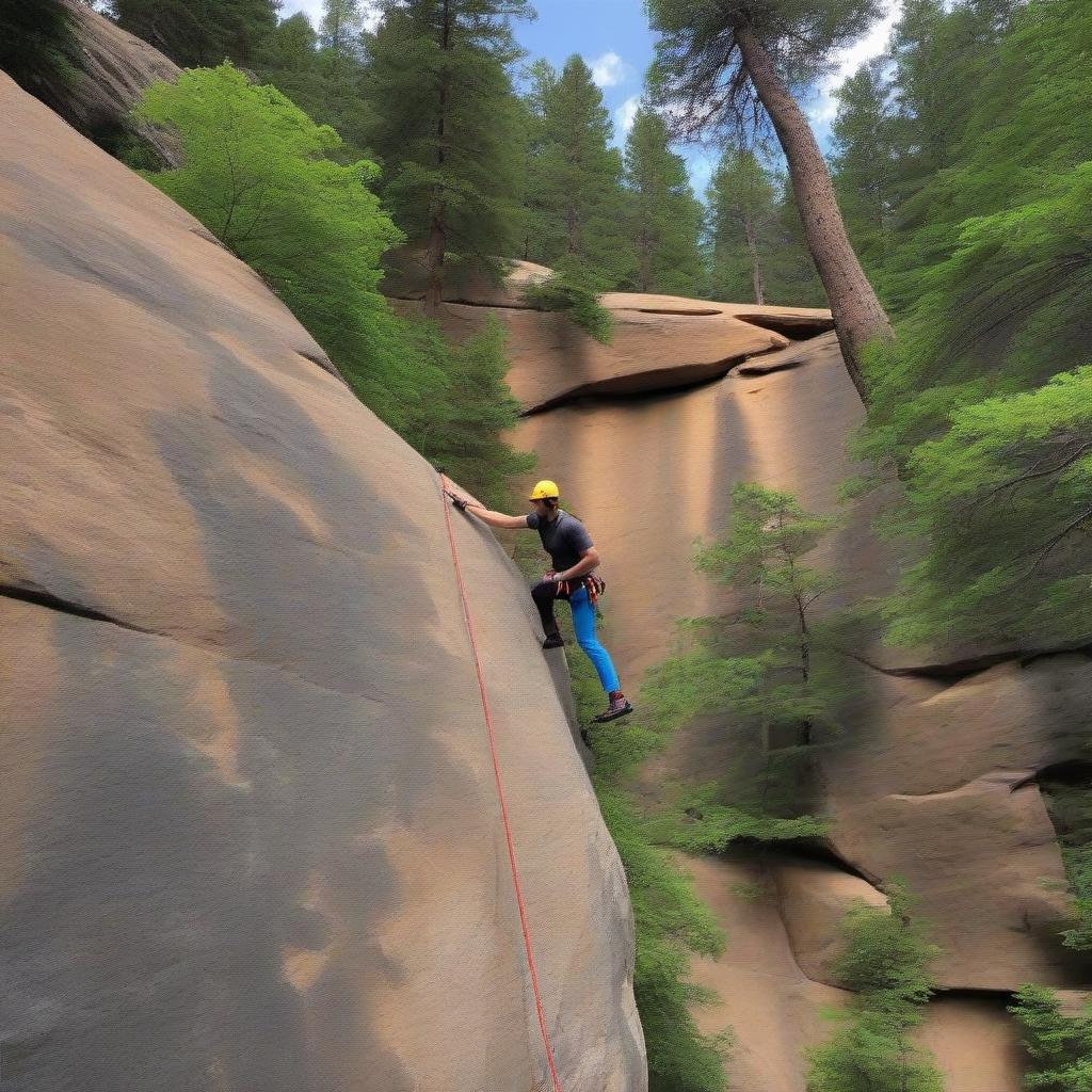  The image of climbers, which slowly but persistently climbs up the rock.In the picture you can show how climbing overcomes difficulties