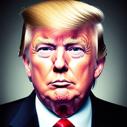  Create a dignified portrait of Donald Trump as a triumphant dictator