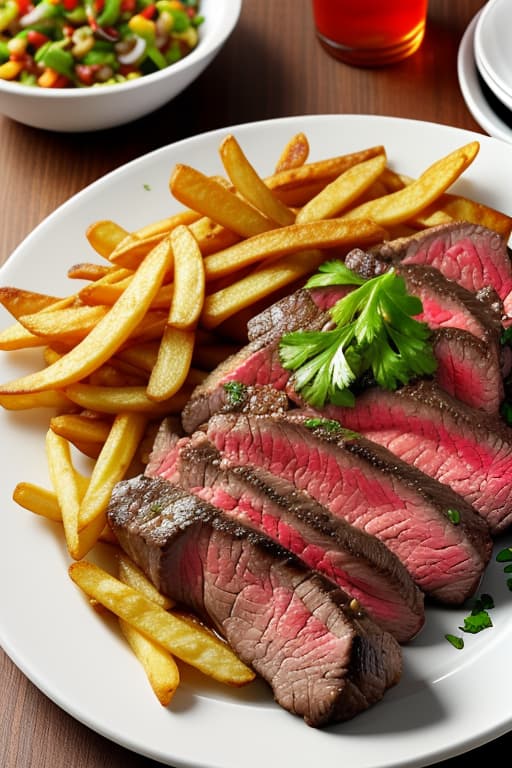  Steak with chips