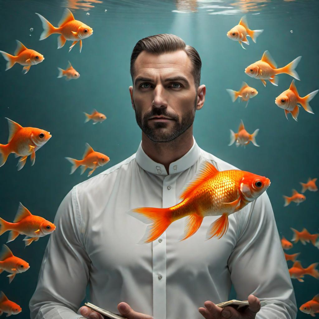  A humorous and witty text response: 'Ah, the guessing game begins! If you're not RC, I'm half-expecting you to reveal yourself as my estranged pet goldfish seeking revenge. If not, feel free to block me and let the suspense linger.' hyperrealistic, full body, detailed clothing, highly detailed, cinematic lighting, stunningly beautiful, intricate, sharp focus, f/1. 8, 85mm, (centered image composition), (professionally color graded), ((bright soft diffused light)), volumetric fog, trending on instagram, trending on tumblr, HDR 4K, 8K