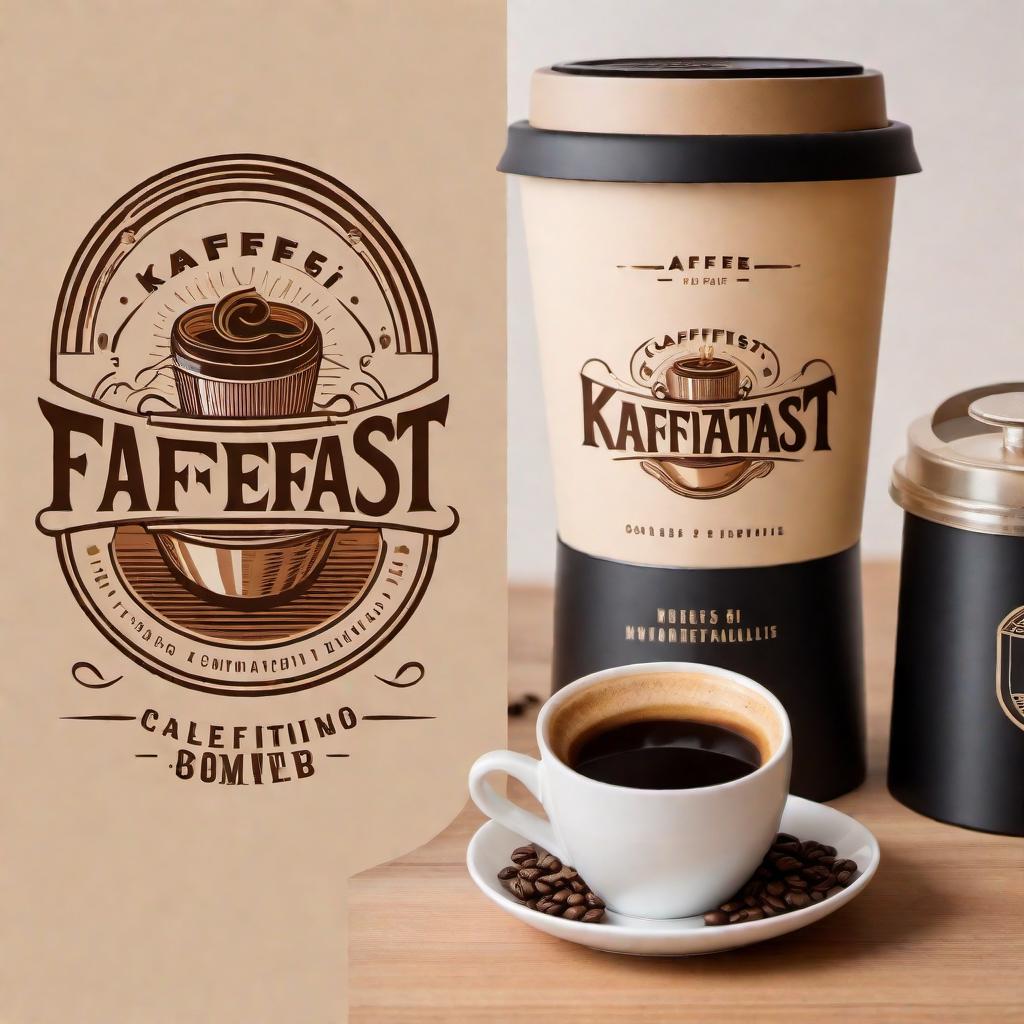  A logo for a coffee shop called 'Kaffefantast'. The logo should include elements such as a coffee cup and coffee beans. A modern and minimalist style with a warm color scheme, including shades of brown and cream. The text 'Kaffefantast' should be prominently displayed in a stylish but readable font. hyperrealistic, full body, detailed clothing, highly detailed, cinematic lighting, stunningly beautiful, intricate, sharp focus, f/1. 8, 85mm, (centered image composition), (professionally color graded), ((bright soft diffused light)), volumetric fog, trending on instagram, trending on tumblr, HDR 4K, 8K