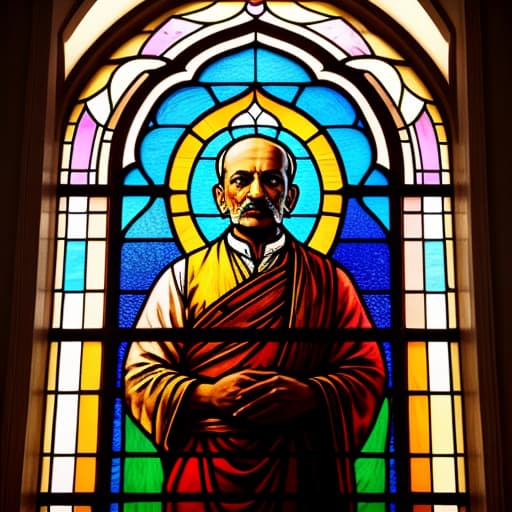  with a stained glass effect, sardar Vallabhbhai Patel historical moments