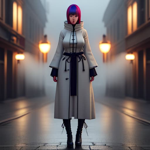  hug anime with huge clothes hyperrealistic, full body, detailed clothing, highly detailed, cinematic lighting, stunningly beautiful, intricate, sharp focus, f/1. 8, 85mm, (centered image composition), (professionally color graded), ((bright soft diffused light)), volumetric fog, trending on instagram, trending on tumblr, HDR 4K, 8K