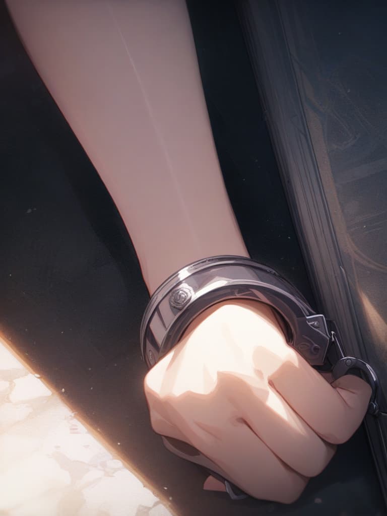  Catch, handcuffs, long, whole body, facing down, from above, masterpiece, best quality,8k,ultra detailed,high resolution,an extremely delicate and beautiful,hyper detail