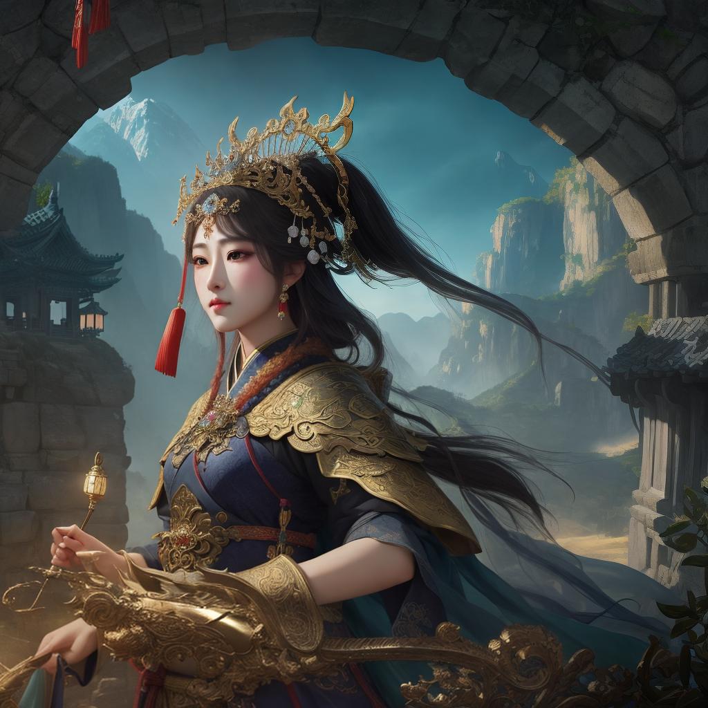  masterpiece, best quality, (fidelity:1.4), best quality, masterpiece, ultra high resolution, poster, fantasy art, very detailed face,8k resolution, chinese style, a , in 