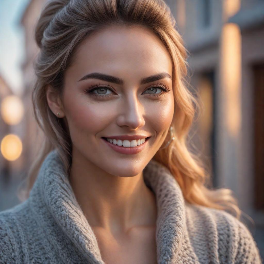  A portrait of a person with a friendly and approachable expression, conveying warmth and positivity. The person should have a welcoming smile and kind eyes, radiating a sense of friendliness and openness. hyperrealistic, full body, detailed clothing, highly detailed, cinematic lighting, stunningly beautiful, intricate, sharp focus, f/1. 8, 85mm, (centered image composition), (professionally color graded), ((bright soft diffused light)), volumetric fog, trending on instagram, trending on tumblr, HDR 4K, 8K