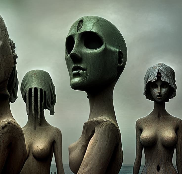  mannequins Beksiński power authority dictator politicus coprofago vermins eye