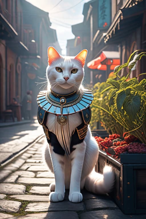  dash cat hyperrealistic, full body, detailed clothing, highly detailed, cinematic lighting, stunningly beautiful, intricate, sharp focus, f/1. 8, 85mm, (centered image composition), (professionally color graded), ((bright soft diffused light)), volumetric fog, trending on instagram, trending on tumblr, HDR 4K, 8K