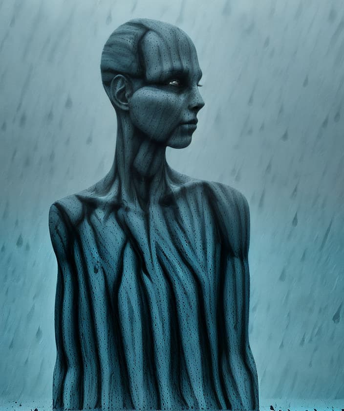 portrait+ style mannequins Beksiński pain fear guillotine chessboard death time cry rain