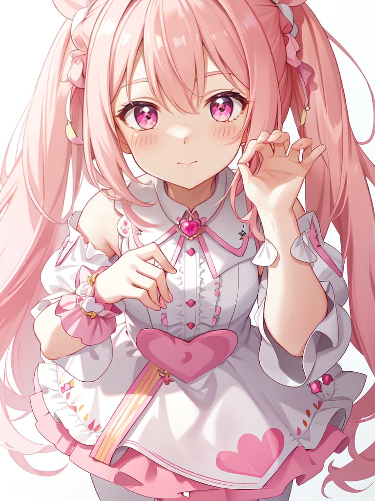  Vtuber, cute, pink, idol, masterpiece, best quality,8k,ultra detailed,high resolution,an extremely delicate and beautiful,hyper detail