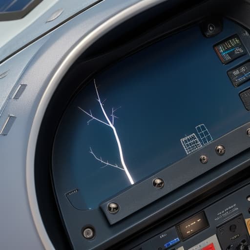  Electric neuron view side with dendrite inside the aircraft panel