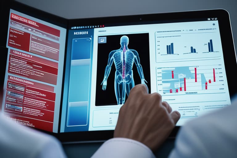  "Realistic close up of a concerned woman (female) in her early 30s, sitting in a well lit, modern doctor's office. She is looking at a medical diagram of the female reproductive system displayed on a tablet held by a doctor (only the doctor's hand and part of the tablet are visible). The background features a clean, organized medical setting with soft, neutral colors to keep the focus on the woman and the tablet. The image should be detailed, with a clear portrayal of the woman's worried expression and the medical diagram, ensuring the mood is serious and informative."Ensure no face,leg,hand or eye defomities.Ensure all images are clear, detailed, contains no text and no deformities. realistic, highly detailed, photorealistic, cinematic lig hyperrealistic, full body, detailed clothing, highly detailed, cinematic lighting, stunningly beautiful, intricate, sharp focus, f/1. 8, 85mm, (centered image composition), (professionally color graded), ((bright soft diffused light)), volumetric fog, trending on instagram, trending on tumblr, HDR 4K, 8K