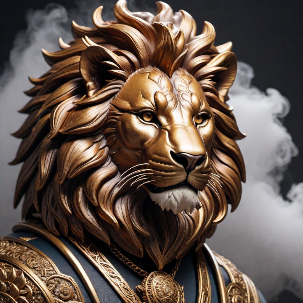  A 3D logo for CHAMBERS featuring an aggressive lion. The lion should appear fierce and dynamic, symbolizing strength and leadership. The name 'CHAMBERS' should be prominently displayed underneath or alongside the lion. Use a gold color scheme to emphasize luxury and professionalism. The design should be modern, eye-catching, and convey a sense of power and prestige. hyperrealistic, full body, detailed clothing, highly detailed, cinematic lighting, stunningly beautiful, intricate, sharp focus, f/1. 8, 85mm, (centered image composition), (professionally color graded), ((bright soft diffused light)), volumetric fog, trending on instagram, trending on tumblr, HDR 4K, 8K