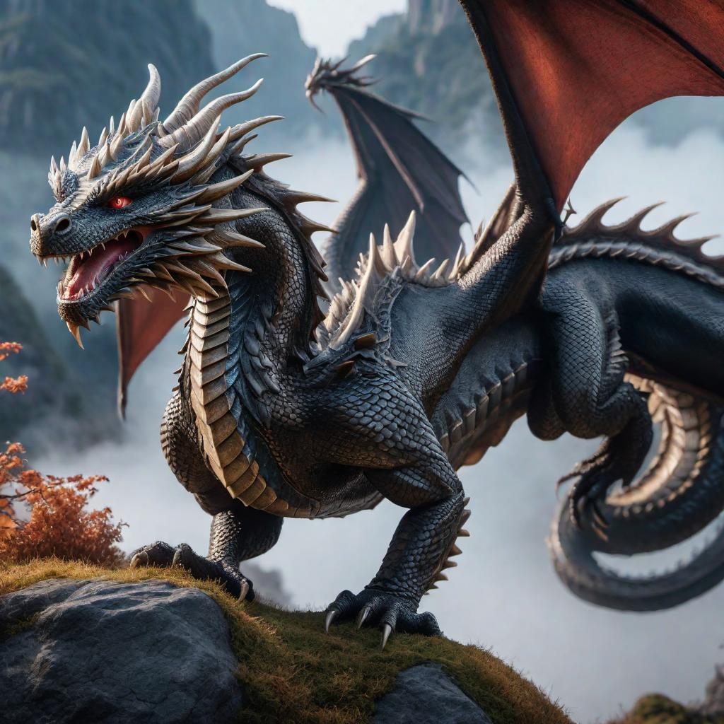  Dragons with huro eye hyperrealistic, full body, detailed clothing, highly detailed, cinematic lighting, stunningly beautiful, intricate, sharp focus, f/1. 8, 85mm, (centered image composition), (professionally color graded), ((bright soft diffused light)), volumetric fog, trending on instagram, trending on tumblr, HDR 4K, 8K