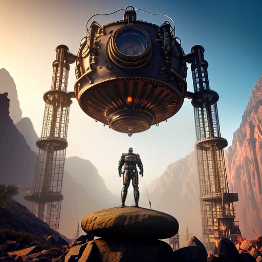 dvarchmodern A man Adventure seeker In a mine, Standing in front of a huge metal heart that is anatomically accurate In steam punk style., steampunk cybernetic biomechanical, 3d model, very coherent symmetrical artwork, unreal engine realistic render, 8k, micro detail, intricate, elegant, highly detailed, centered, digital painting, artstation, smooth, sharp focus, illustration, artgerm, Caio Fantini, wlop hyperrealistic, full body, detailed clothing, highly detailed, cinematic lighting, stunningly beautiful, intricate, sharp focus, f/1. 8, 85mm, (centered image composition), (professionally color graded), ((bright soft diffused light)), volumetric fog, trending on instagram, trending on tumblr, HDR 4K, 8K