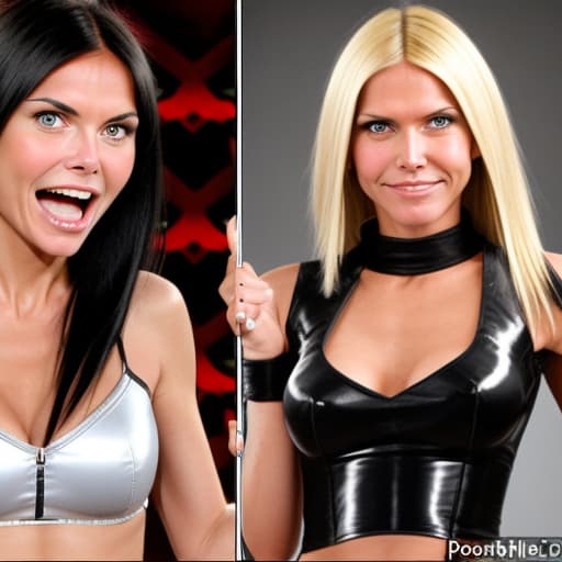  Catfight, Black haired Verona Pooth vs Blonde haired Heidi Klum