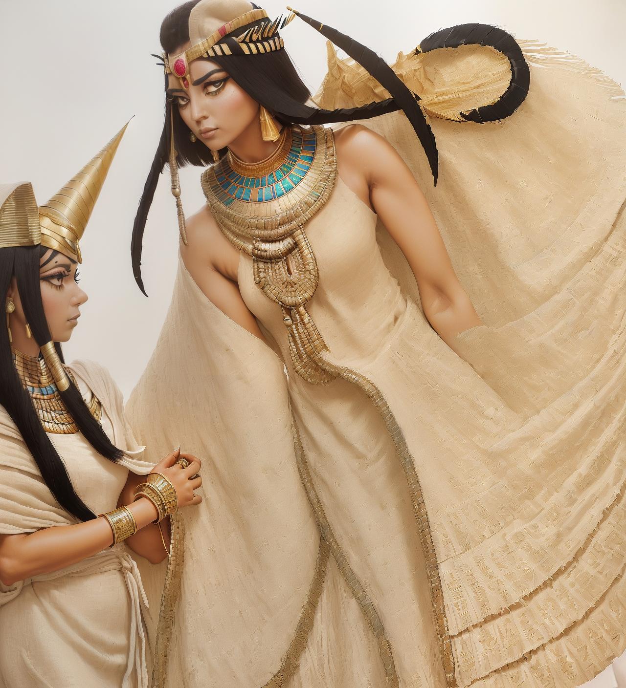  breathtaking (((Egyptian 60’s bob black hair exotic papyrus toga linen dress bird of paradise soft focus desert sand river cape heavy jewelry eyeliner royal headdress salts reeds silk gold armlet arm wrap nail polish leather armor mouse ears))) . award winning, professional, highly detailed