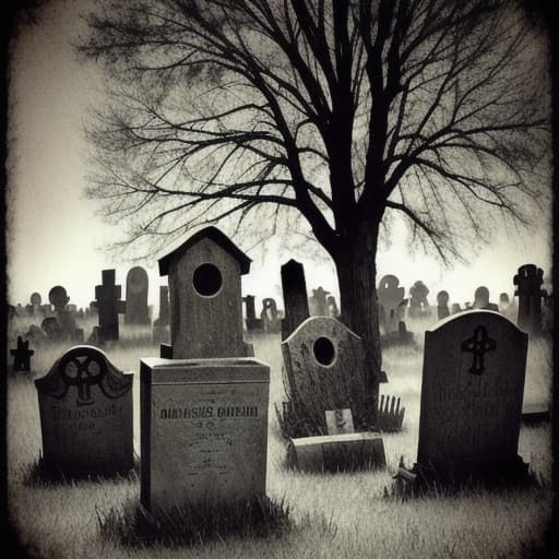  A rustic old timey creepy graveyard.