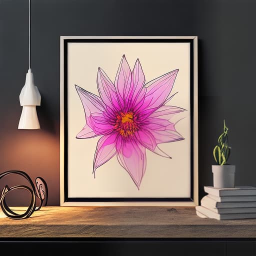 nvinkpunk whimsical Dalia flower vibrant