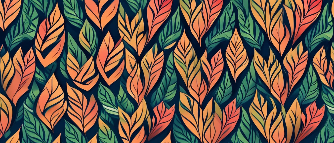  best quality, HD, Vector Geometric Leaf Seamless Pattern. Abstract leaves texture