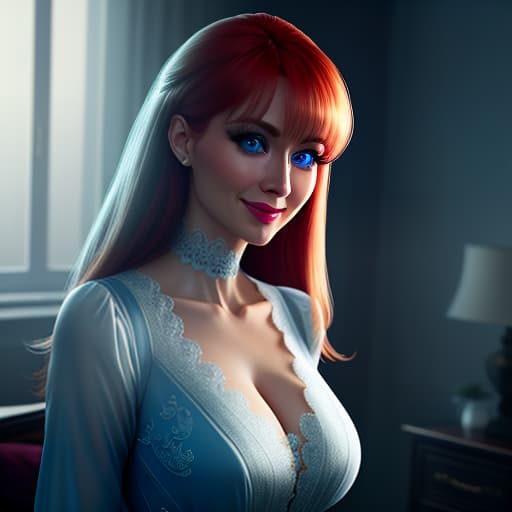  A of a young age with a small, 155cm tall in the bedroom. with big blue eyes. photo of a woman smiling. hyperrealistic, full body, detailed clothing, highly detailed, cinematic lighting, stunningly beautiful, intricate, sharp focus, f/1. 8, 85mm, (centered image composition), (professionally color graded), ((bright soft diffused light)), volumetric fog, trending on instagram, trending on tumblr, HDR 4K, 8K