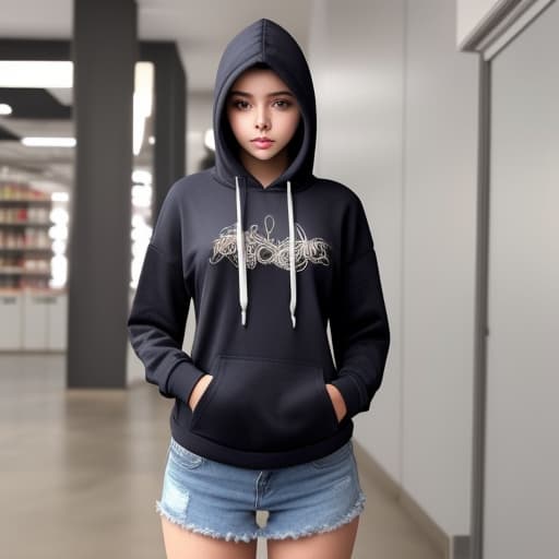  Very Beautiful girl’s Hoodie body Very beautiful face Realistic body Full body