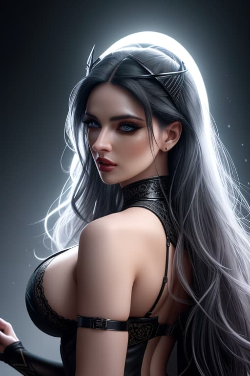  ultra realistic back portrait ((beautiful pale medieval sexiest female with heavy black eyeliner)), stunning body, staring viewer, blue eyes, shaved side long wavy haircut, huge boobs, deep cleavage, hyper detail, cinematic lighting, magic neon, dark red city, Canon EOS R3, nikon, f/1.4, ISO 200, 1/160s, 8K, RAW, unedited, symmetrical balance, in frame, 8K hyperrealistic, full body, detailed clothing, highly detailed, cinematic lighting, stunningly beautiful, intricate, sharp focus, f/1. 8, 85mm, (centered image composition), (professionally color graded), ((bright soft diffused light)), volumetric fog, trending on instagram, trending on tumblr, HDR 4K, 8K