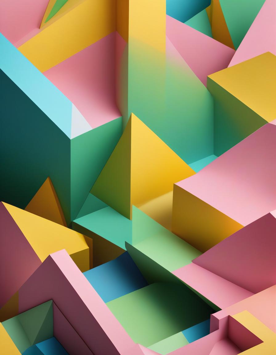  abstract background, geometric patterns, yellow, green, pink and blue colors, cartoon style, flat style, bright colors hyperrealistic, full body, detailed clothing, highly detailed, cinematic lighting, stunningly beautiful, intricate, sharp focus, f/1. 8, 85mm, (centered image composition), (professionally color graded), ((bright soft diffused light)), volumetric fog, trending on instagram, trending on tumblr, HDR 4K, 8K