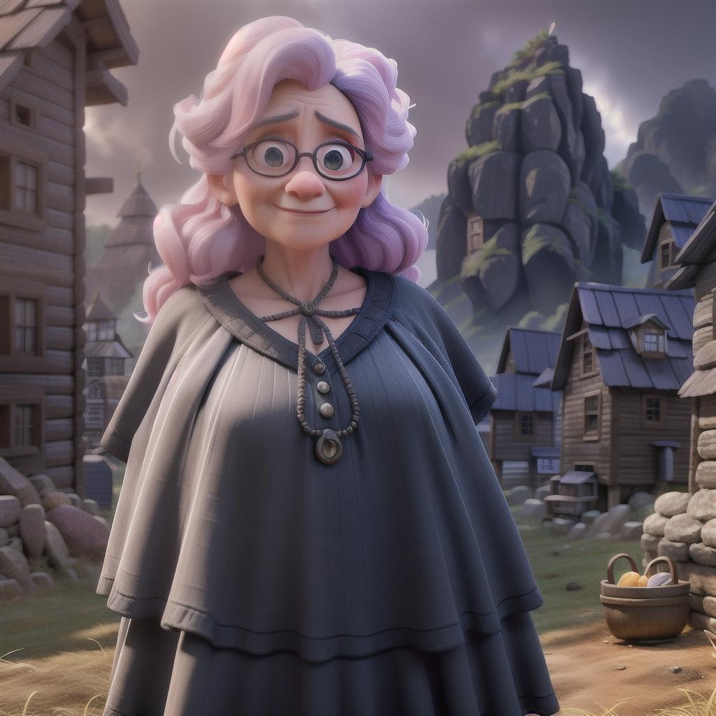  Aunt-Mose, 1700’s-witch, cute-old, poor-lady, Rocks-Village, rural-New-England, misfortunes-evil-magic, colonial, homeless, hyperrealistic, full body, detailed clothing, highly detailed, cinematic lighting, stunningly beautiful, intricate, sharp focus, f/1. 8, 85mm, (centered image composition), (professionally color graded), ((bright soft diffused light)), volumetric fog, trending on instagram, trending on tumblr, HDR 4K, 8K