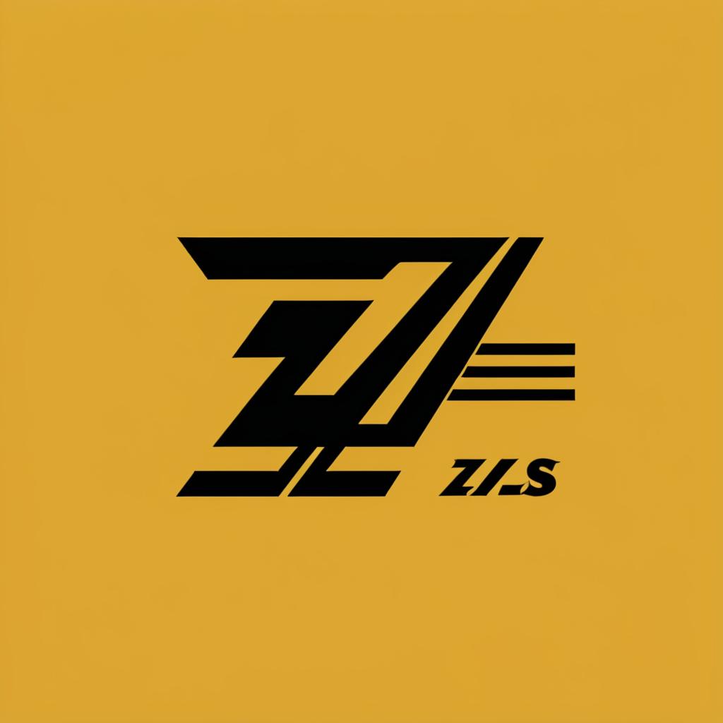  Logo, 宇宙のロゴ「ZS」　金色、黒、白