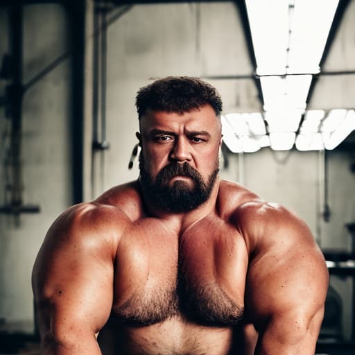 portrait+ style Russian queer strongmen brunette hunk dilf dude face