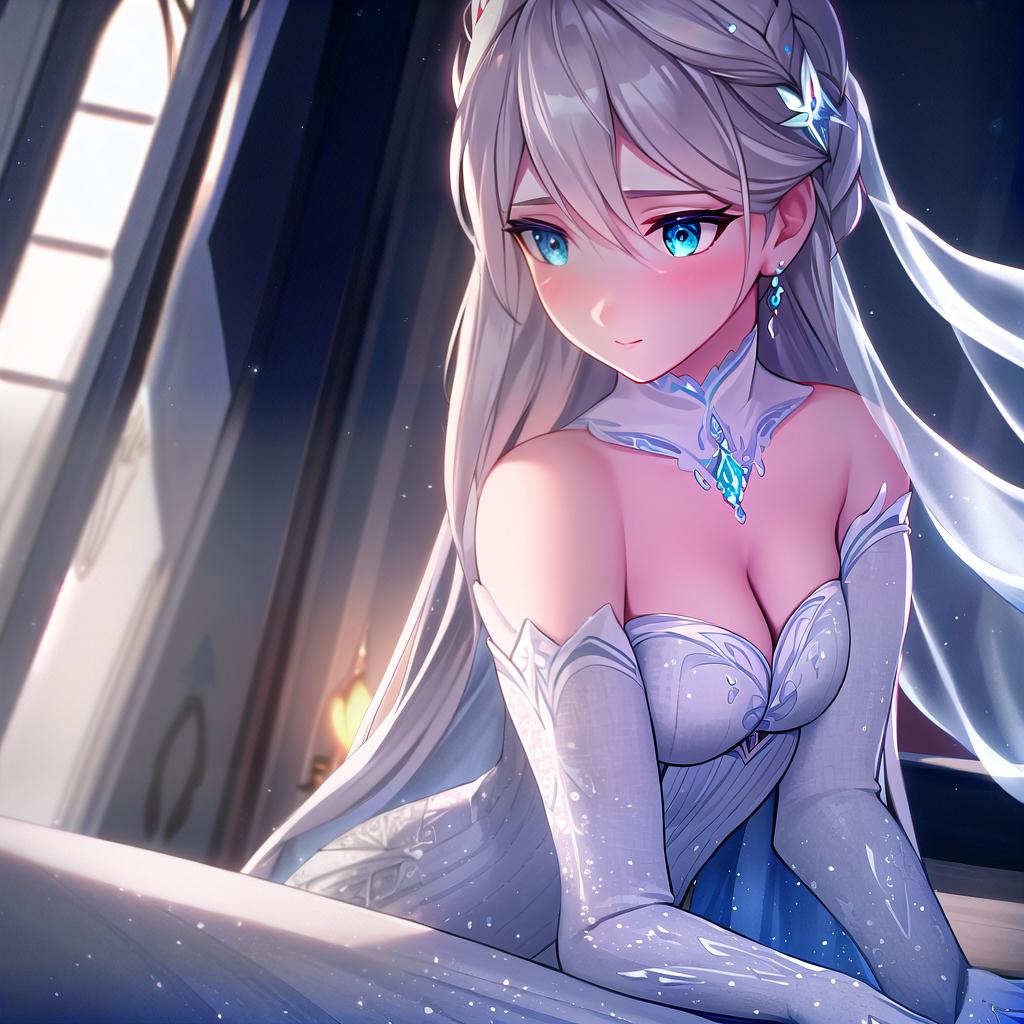  elsa hyperrealistic, full body, detailed clothing, highly detailed, cinematic lighting, stunningly beautiful, intricate, sharp focus, f/1. 8, 85mm, (centered image composition), (professionally color graded), ((bright soft diffused light)), volumetric fog, trending on instagram, trending on tumblr, HDR 4K, 8K