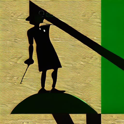  a man in black silhouette lifting the flag of Nigeria