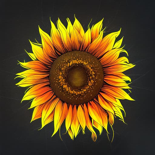 nvinkpunk whimsical nature sunflower vibrant