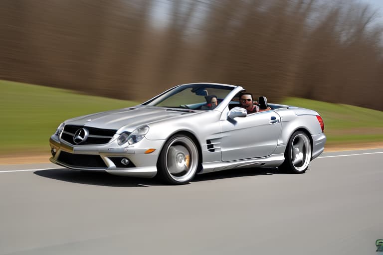  Silver with black wheels 2007 mercedes sl550 rolling shot