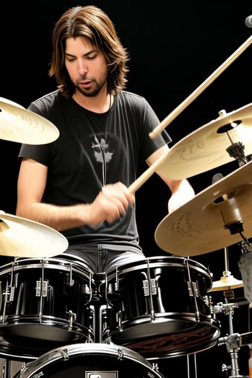  Rob bourdon playing drums with lightning