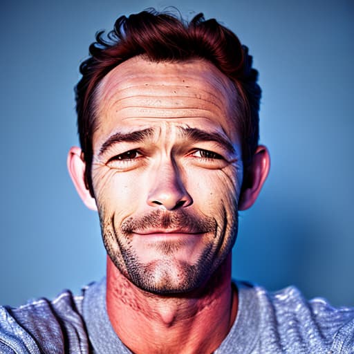 portrait+ style Luke Perry queer face