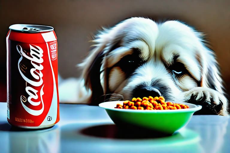  "Closeup of a sad, undernourished dog with a forlorn expression, sitting beside a bowl of unappetizing, low quality dog food. The background is a dimly lit, slightly blurred kitchen setting, emphasizing the dog's plight. The dog's fur looks unkempt, and its eyes are dull, reflecting poor health. The image is highly detailed and realistic, with a focus on the dog's face and the food bowl. The mood is somber and cautionary, using high quality, photorealistic style modifiers to evoke empathy and concern. The background is unobtrusive, ensuring the dog's condition and the food bowl remain the central focus."Ensure no face,leg,hand or eye defomities.Ensure all images are clear, detailed, contains no text and no deformities. realistic, highly det hyperrealistic, full body, detailed clothing, highly detailed, cinematic lighting, stunningly beautiful, intricate, sharp focus, f/1. 8, 85mm, (centered image composition), (professionally color graded), ((bright soft diffused light)), volumetric fog, trending on instagram, trending on tumblr, HDR 4K, 8K